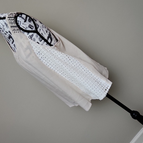 Miss Me Lightweight Gauze Tank Top Laser Cut Inserts Women's Large - Picture 7 of 16